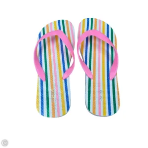 Sandals Flip Flops By Old Navy In Striped Pattern, Size: 5
