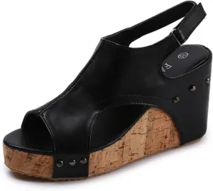 Sandals Women Comfortable Wedge Platform Sandals Ankle Strap Open Toe Boho Casual Dressy Summer Beach Dress Shoes