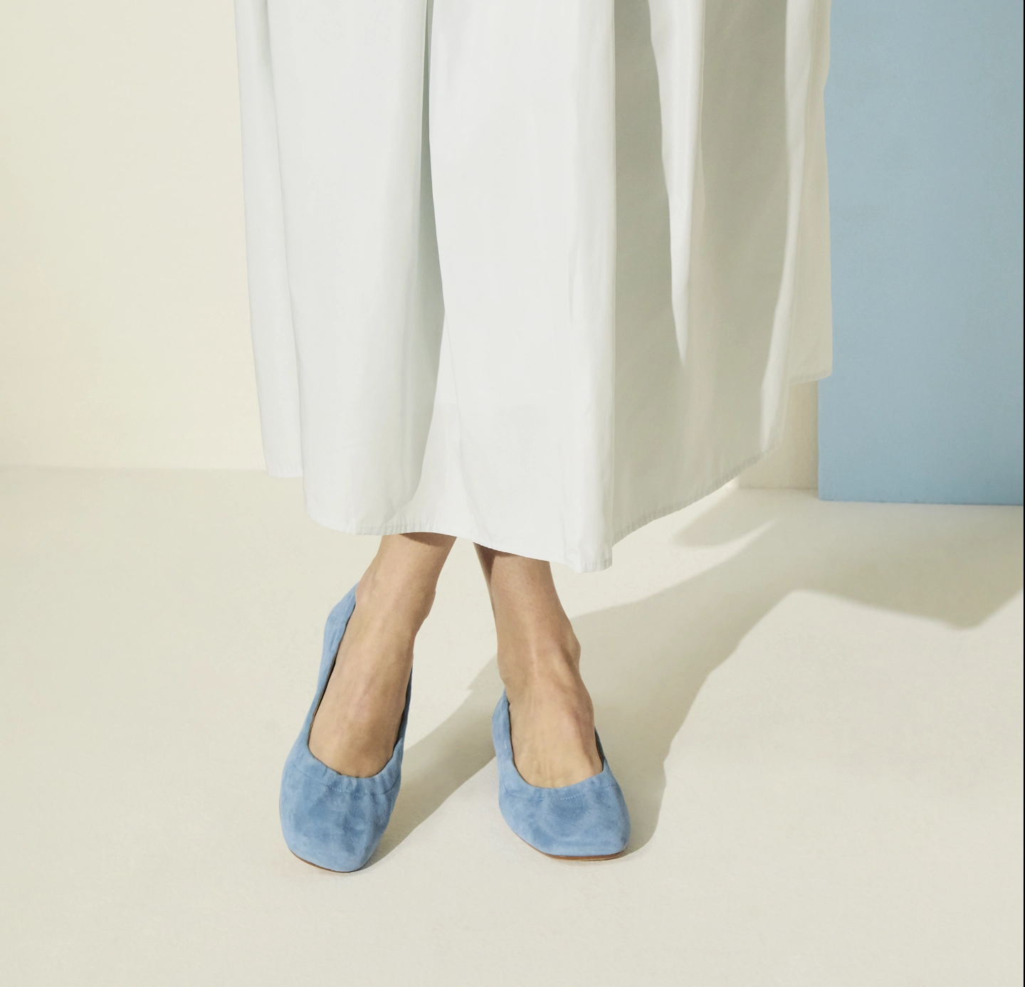 Santa Maria Italian Suede Ballet Flat Daily Fit Strap Easy