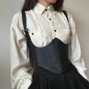 Satin Black Underbust Corset