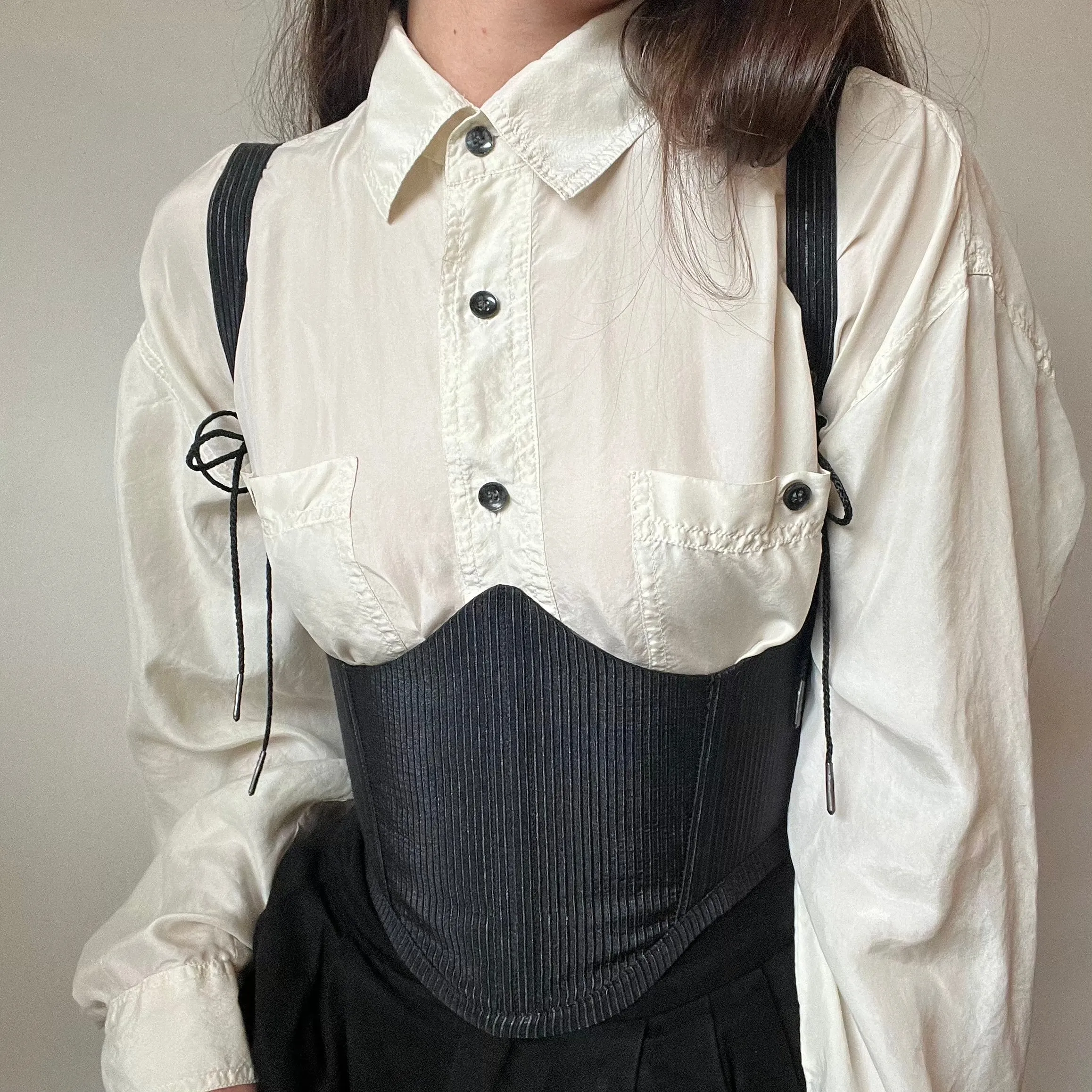 Satin Black Underbust Corset