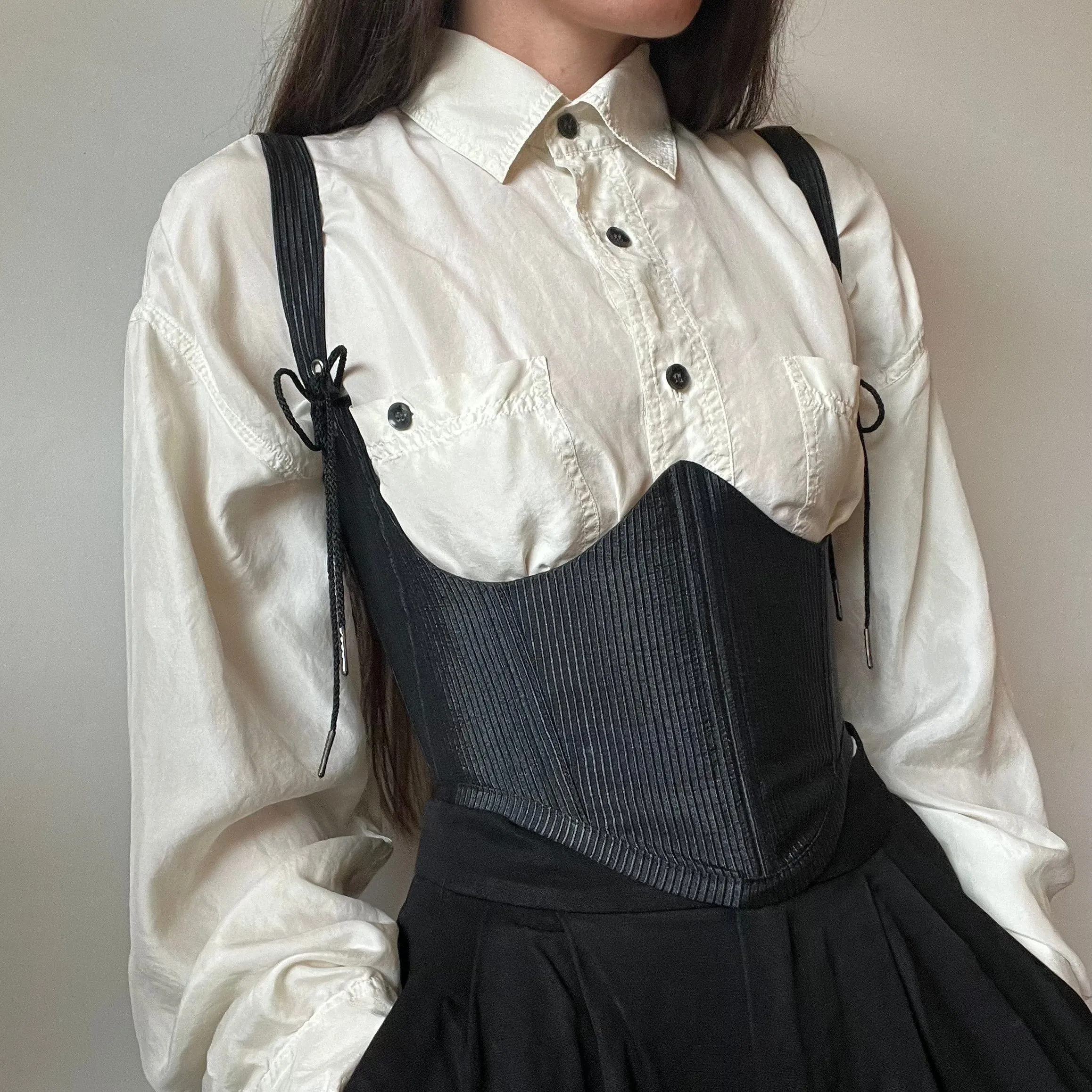 Satin Black Underbust Corset