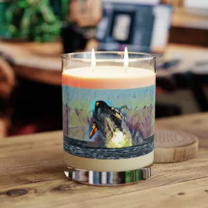 Scented Candle - Full Glass, 11oz ... An Extraordinary Humpback Breach ... 'With Explosive Energy' ... Family Archives (KPH) ... Circa: 21st Century. Maui, HI ... Original Works ...