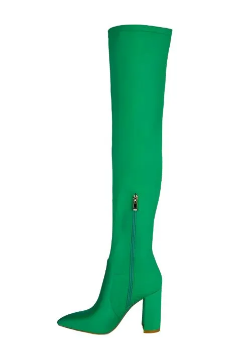 Schiffer High Block Heeled Long Boot