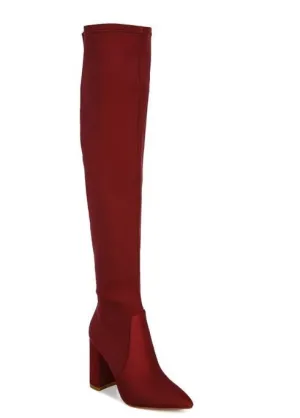 Schiffer High Block Heeled Long Boot