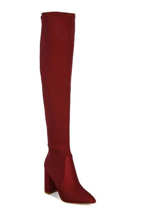 Schiffer High Block Heeled Long Boot
