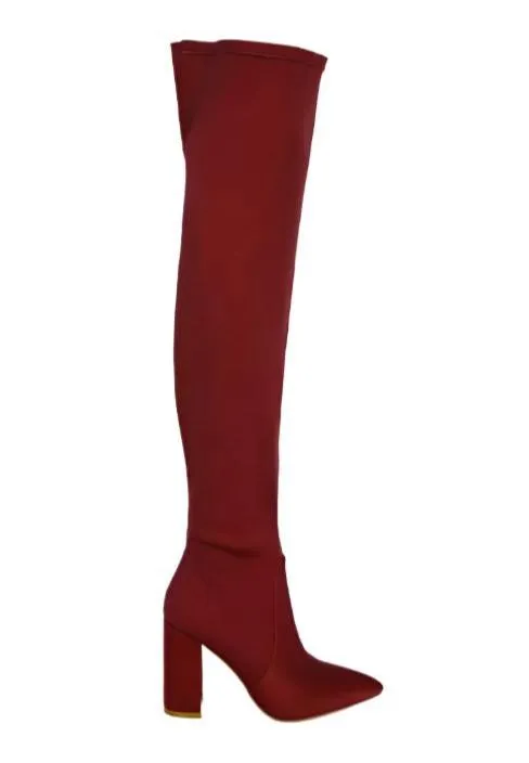 Schiffer High Block Heeled Long Boot