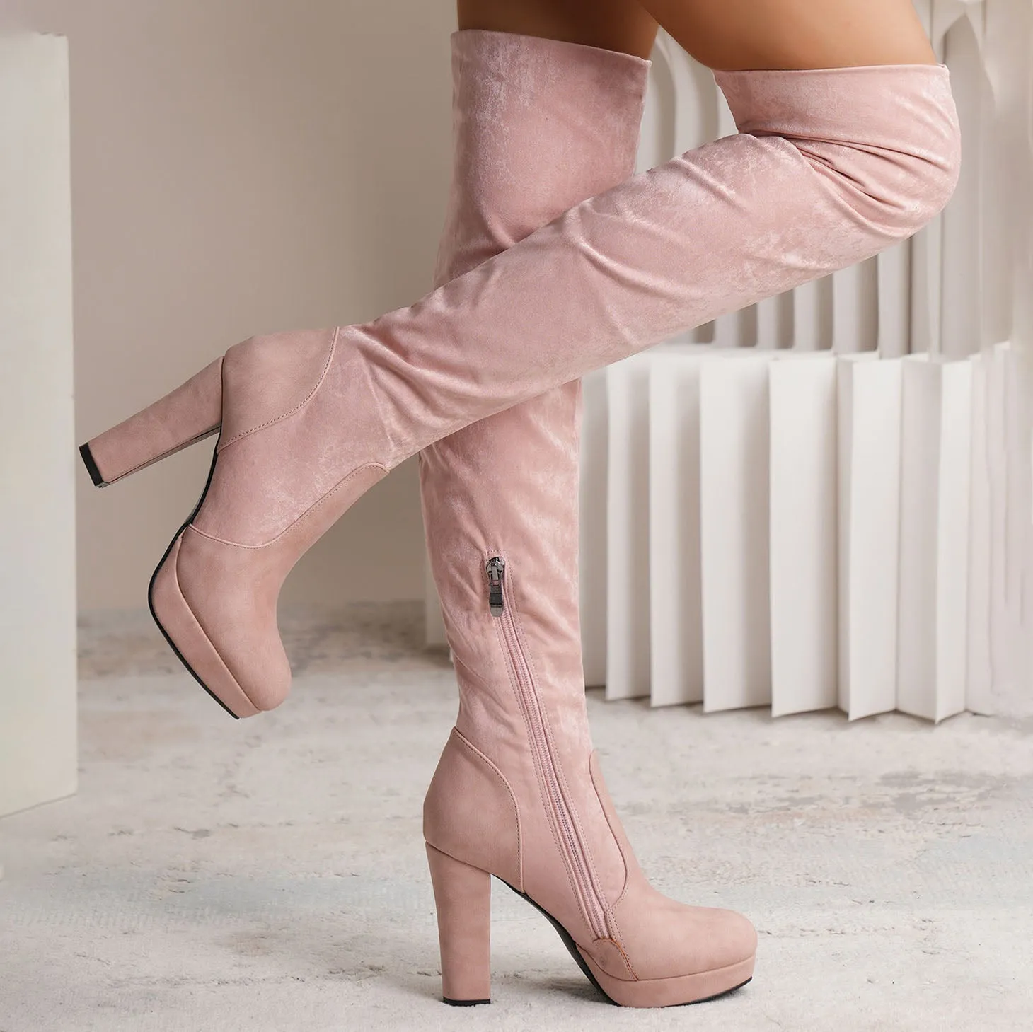 Scilla Suede Over-the-knee Boots
