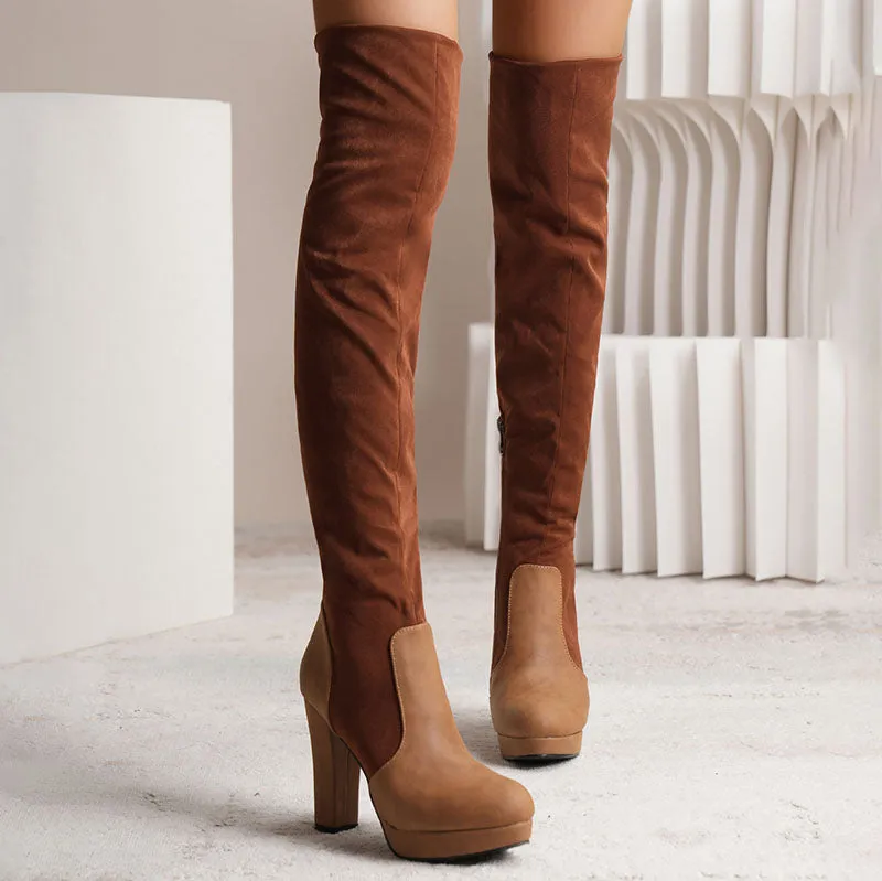 Scilla Suede Over-the-knee Boots