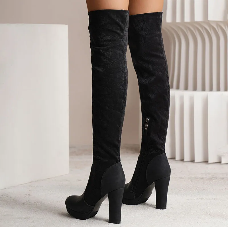 Scilla Suede Over-the-knee Boots