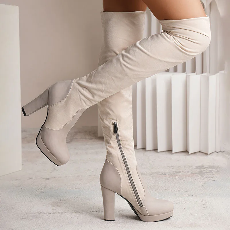 Scilla Suede Over-the-knee Boots