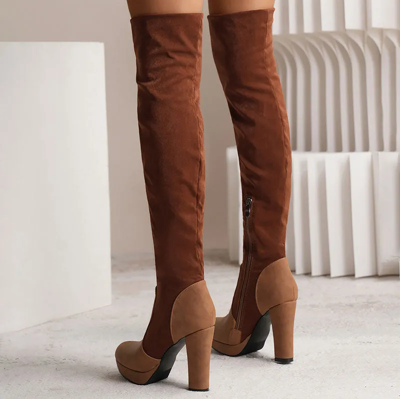 Scilla Suede Over-the-knee Boots