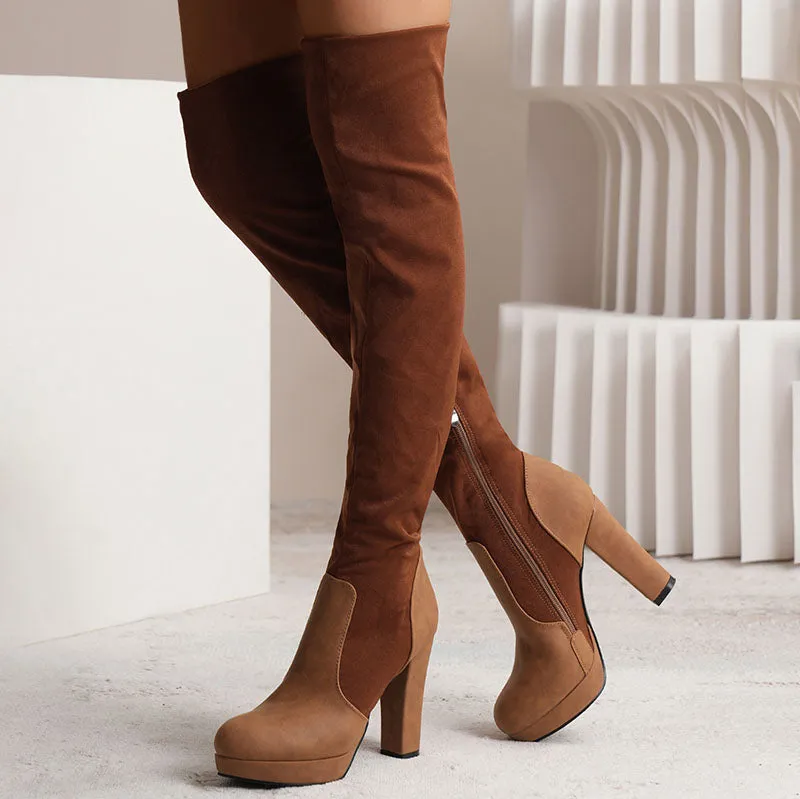 Scilla Suede Over-the-knee Boots