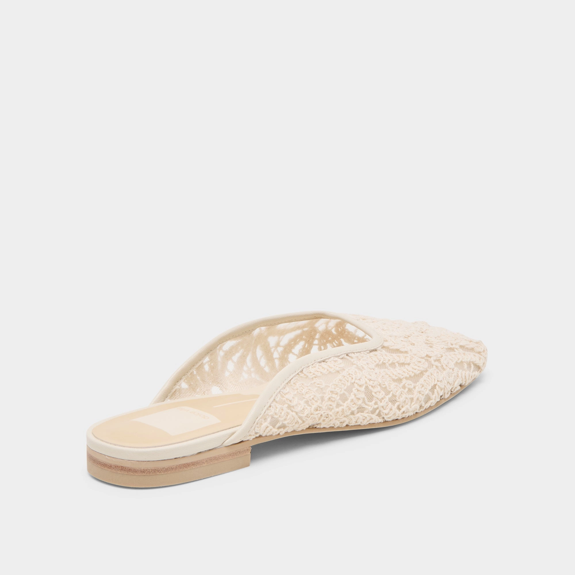 AUBRIE FLATS IVORY MACRAME MESH Shore Line Tea Time