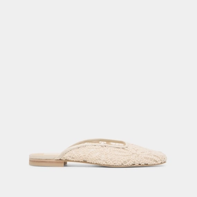 School Go AUBRIE FLATS IVORY MACRAME MESH
