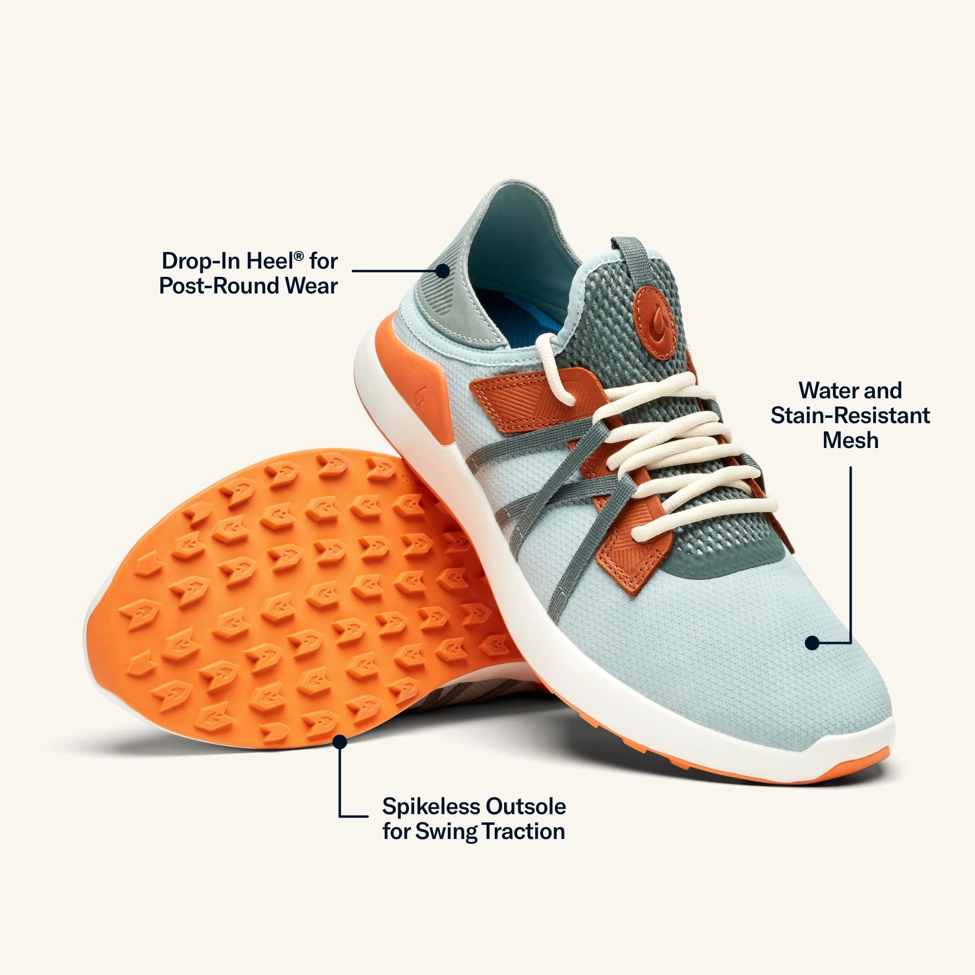 Manele - Pale Moss / Molten Orange Air Boost