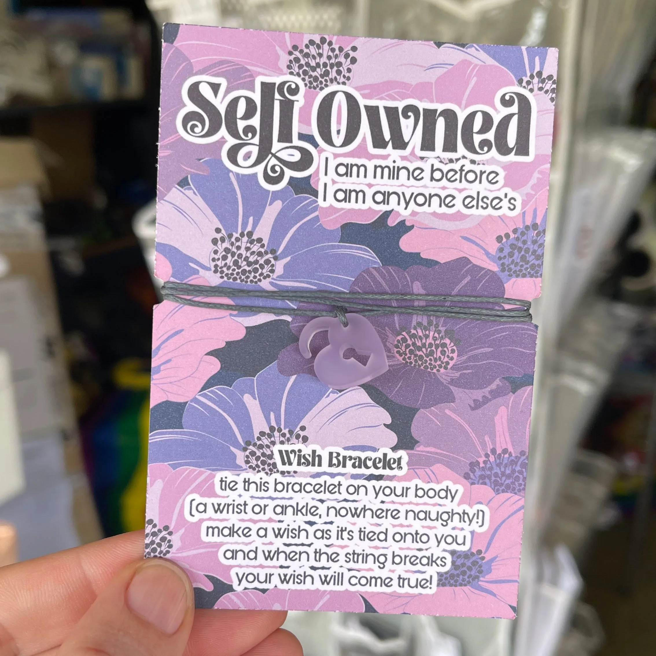 Self Owned Sub Club - I am Mine Wish Bracelet in Lavender