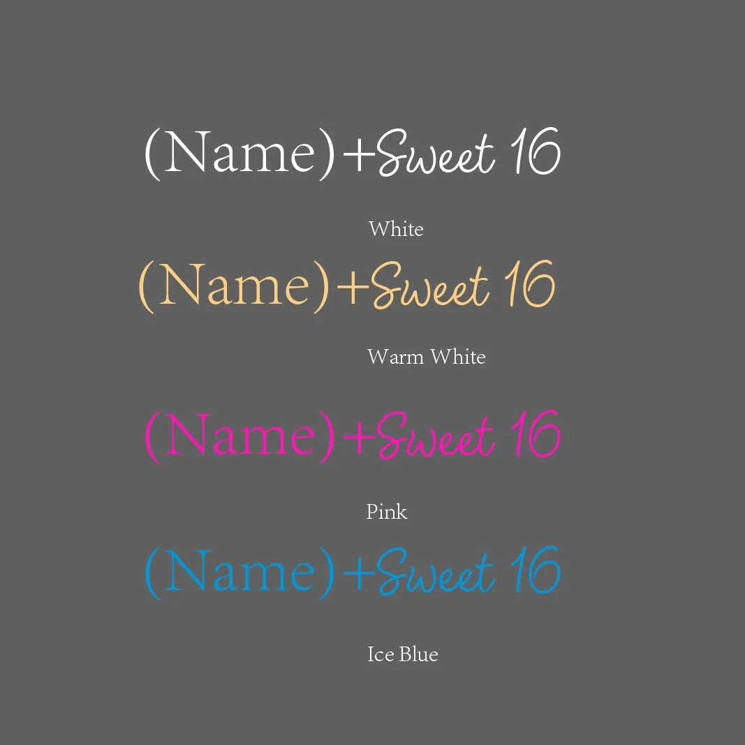 SELICOR Sweet 16  Brithday Neon Deocr  Sign