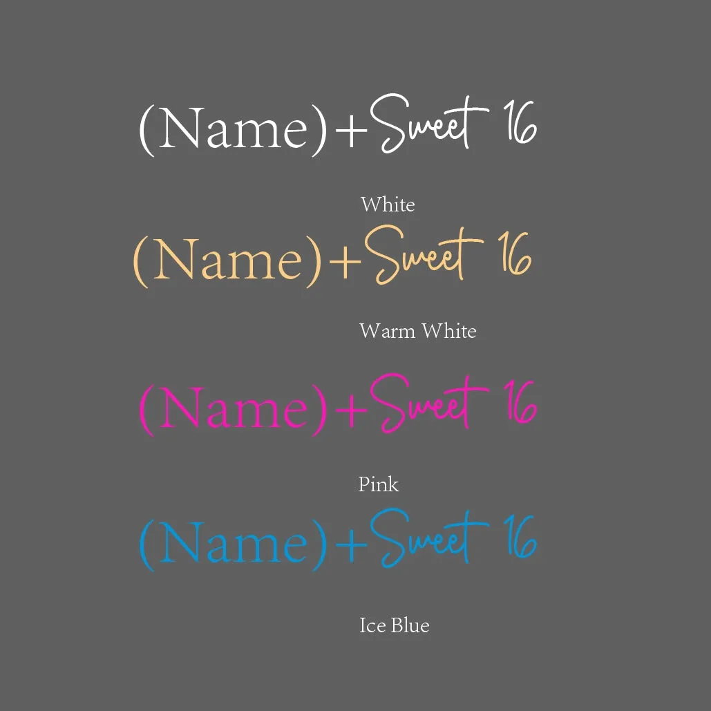 SELICOR Sweet 16  Brithday Neon Deocr  Sign