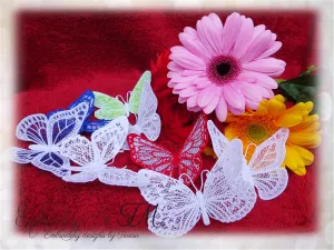 Set butterflies/Two color variations /4x4 hoop