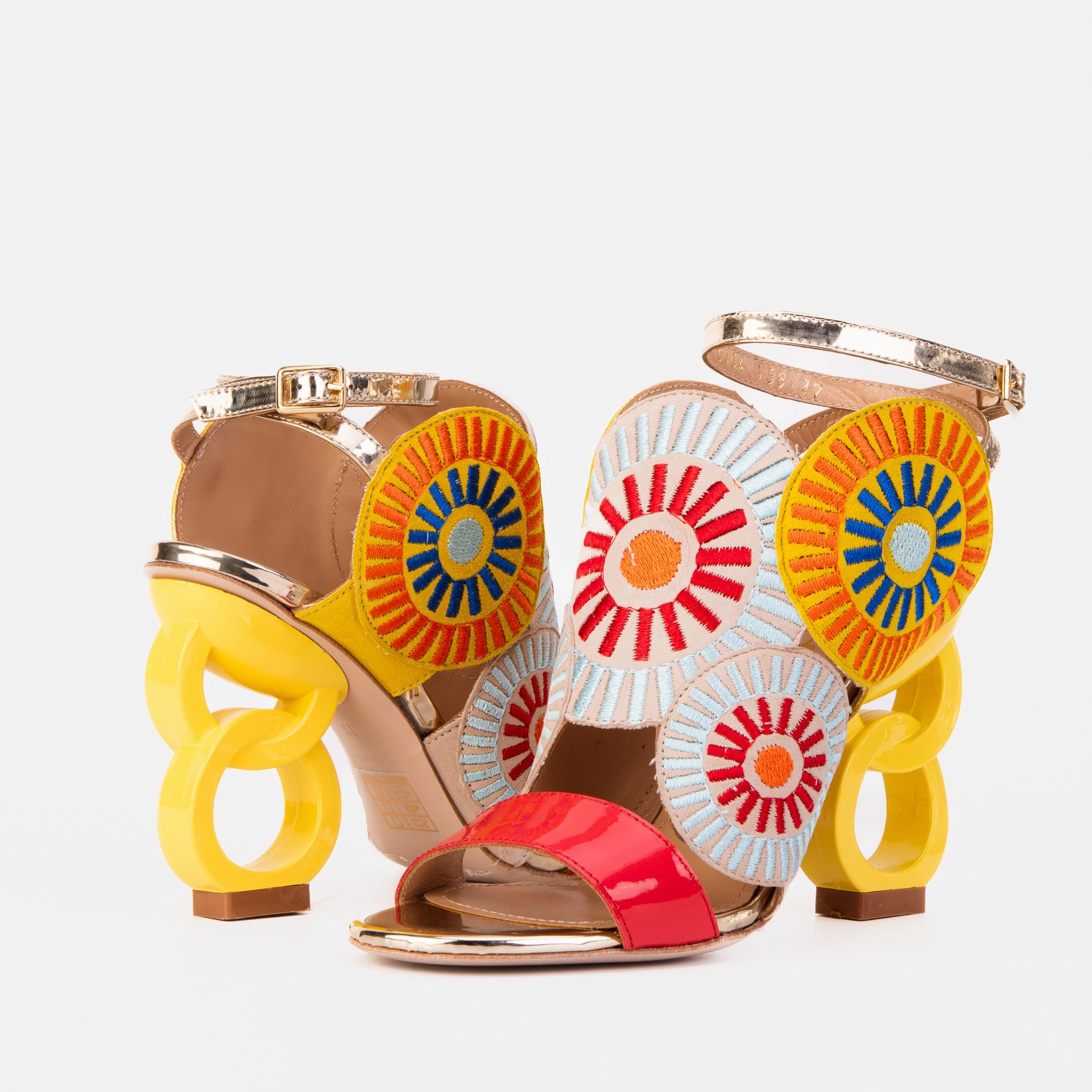 Soft Material The Parama Yellow Leather Ankle Strap Women Sandal