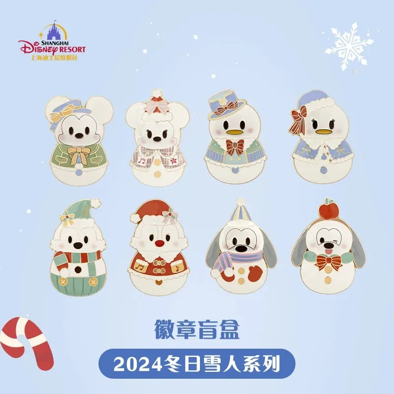 SHDL - Winter Mickey & Friends Snowman 2024 Collection x Mickey, Duffy & Friends Mystery Pin Box