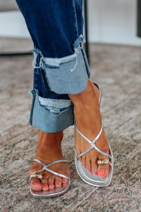 Shine & Tell Sandals Outfit Key