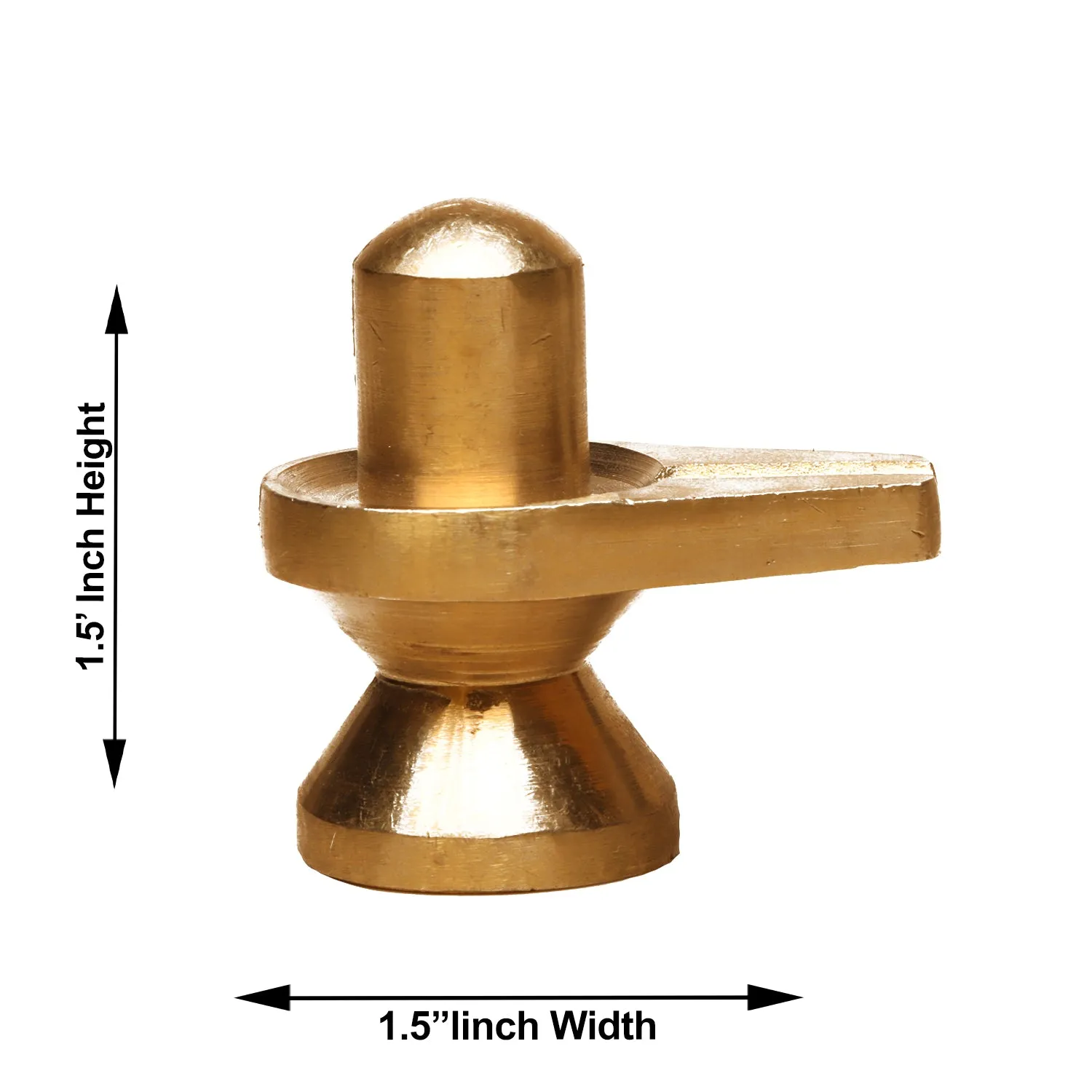 Shivling Idol - 1.75 Inch | Brass Idol/ Shiv Ling Murti/ Shiva Lingam Statue for Pooja