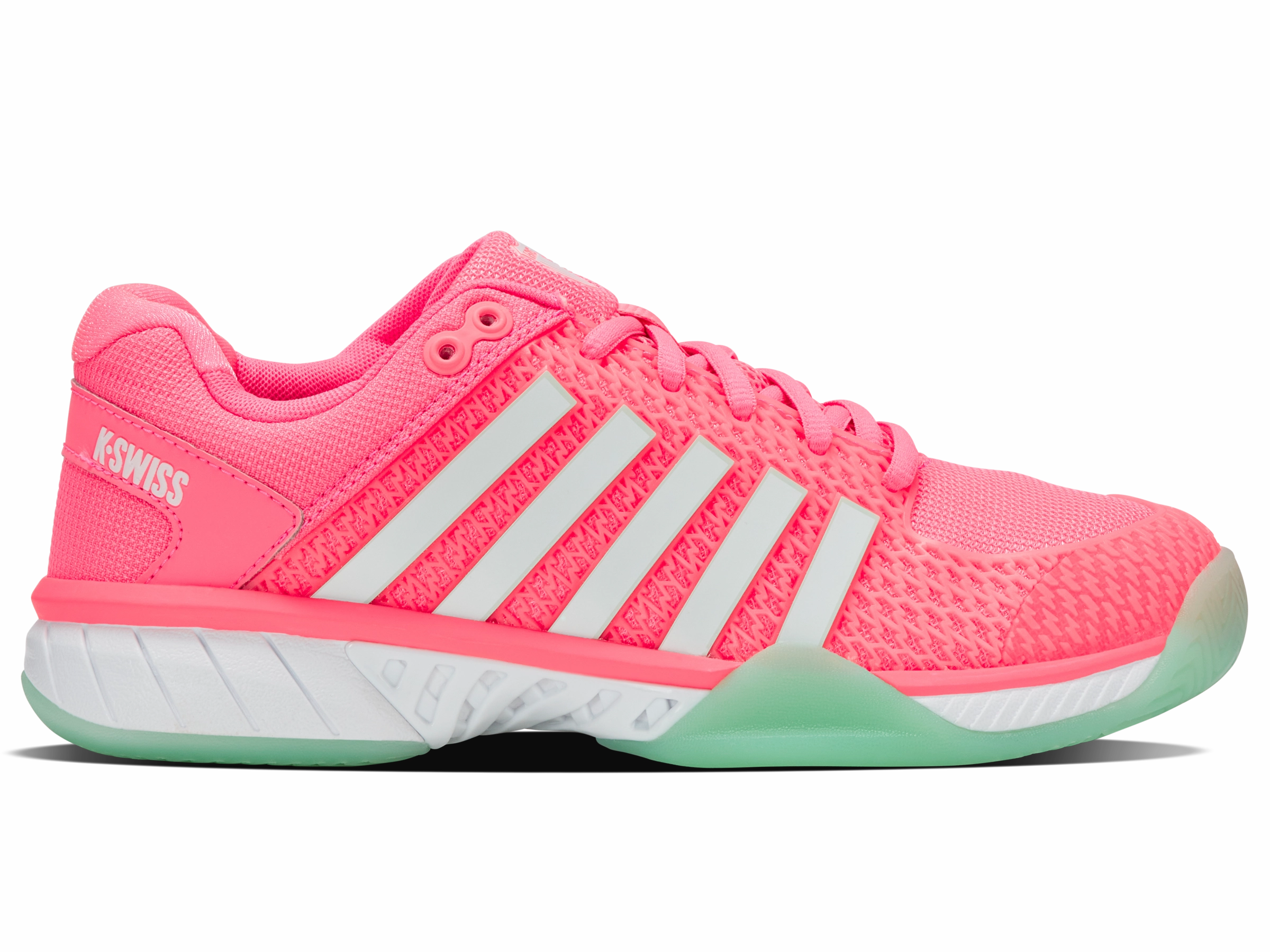 96563-649-M | EXPRESS LIGHT PICKLEBALL | NEON PASTEL PINK/NEON MINT/WHITE Strap Mode