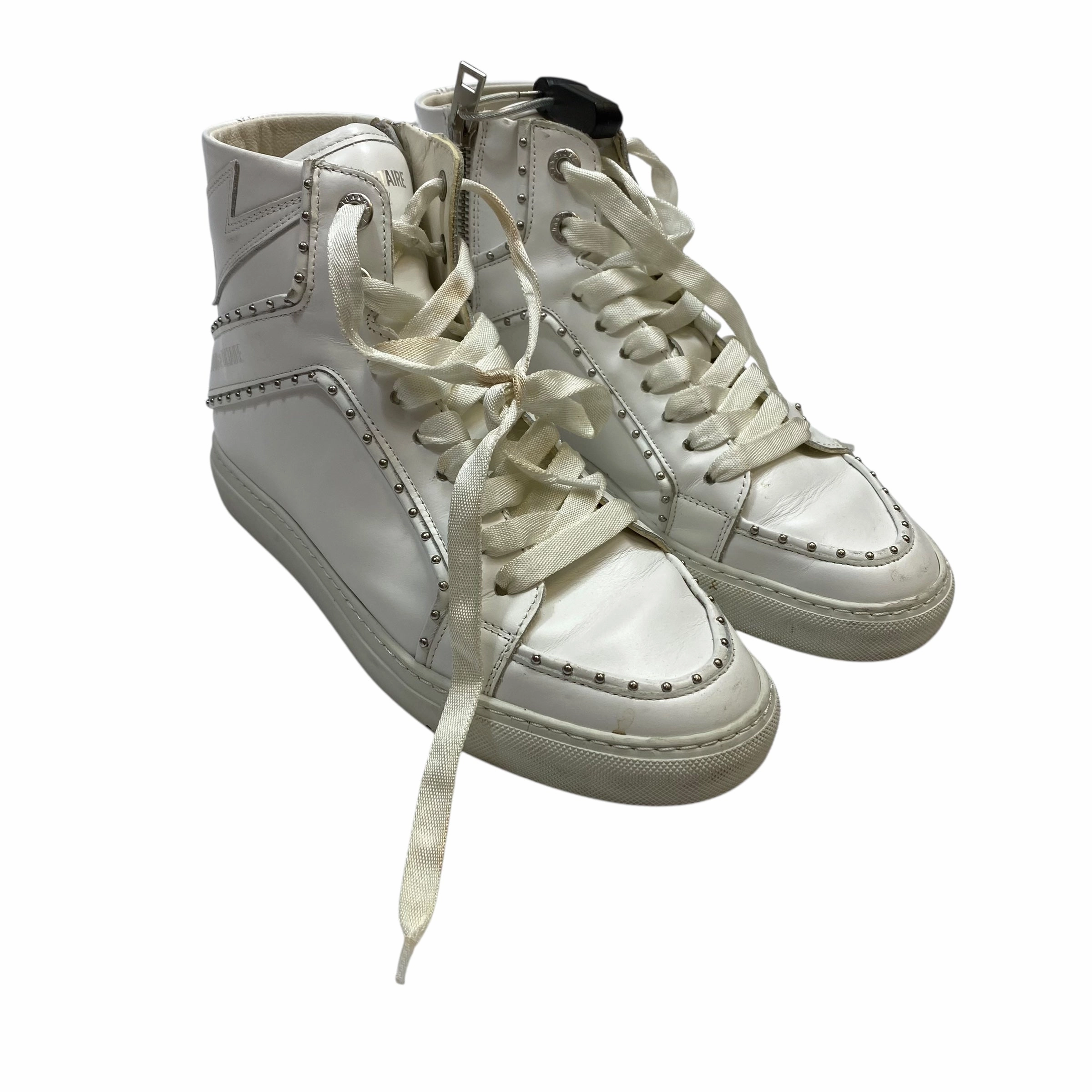 Walk Light Ergonomic Heel Counters Shoes Sneakers By Zadig And Voltaire In White, Size:7.5