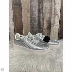 Shoes Sneakers By Call It Spring In Silver, Size: 8 Tapered Heel Cup