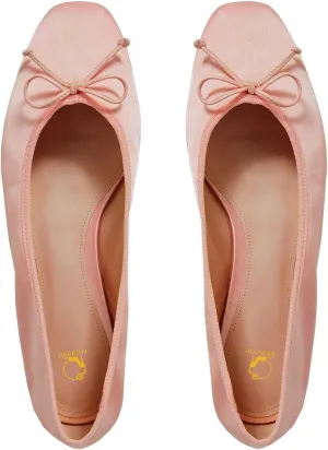 SHODENSE Women Satin Flats Shoes Bow Square Closed Toe Slip On Ballet Flats Slip On Comfortable Flat Heel Office Work Shoes Girls Driving Flats Club Church Spring Fall Dance Dress Flats 4-11 M US