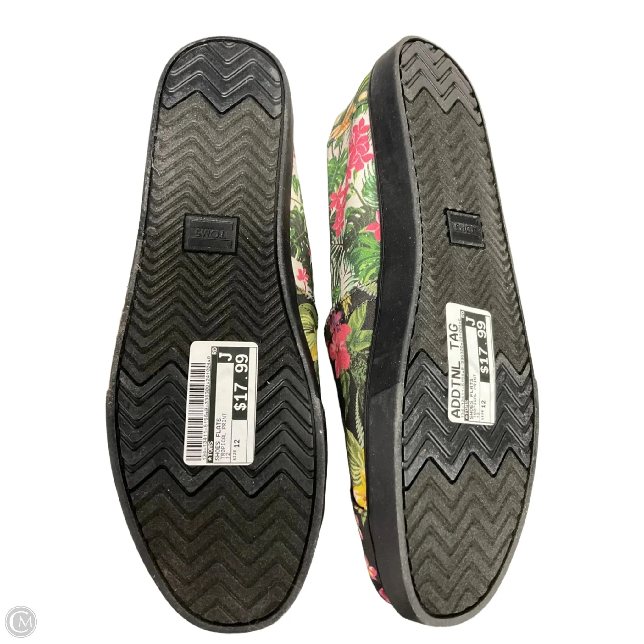 Shoes Flats By Toms In Tropical Print, Size: 12