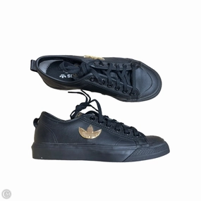 Run Trail Shoes Sneakers By Adidas In Black & Gold, Size: 6.5