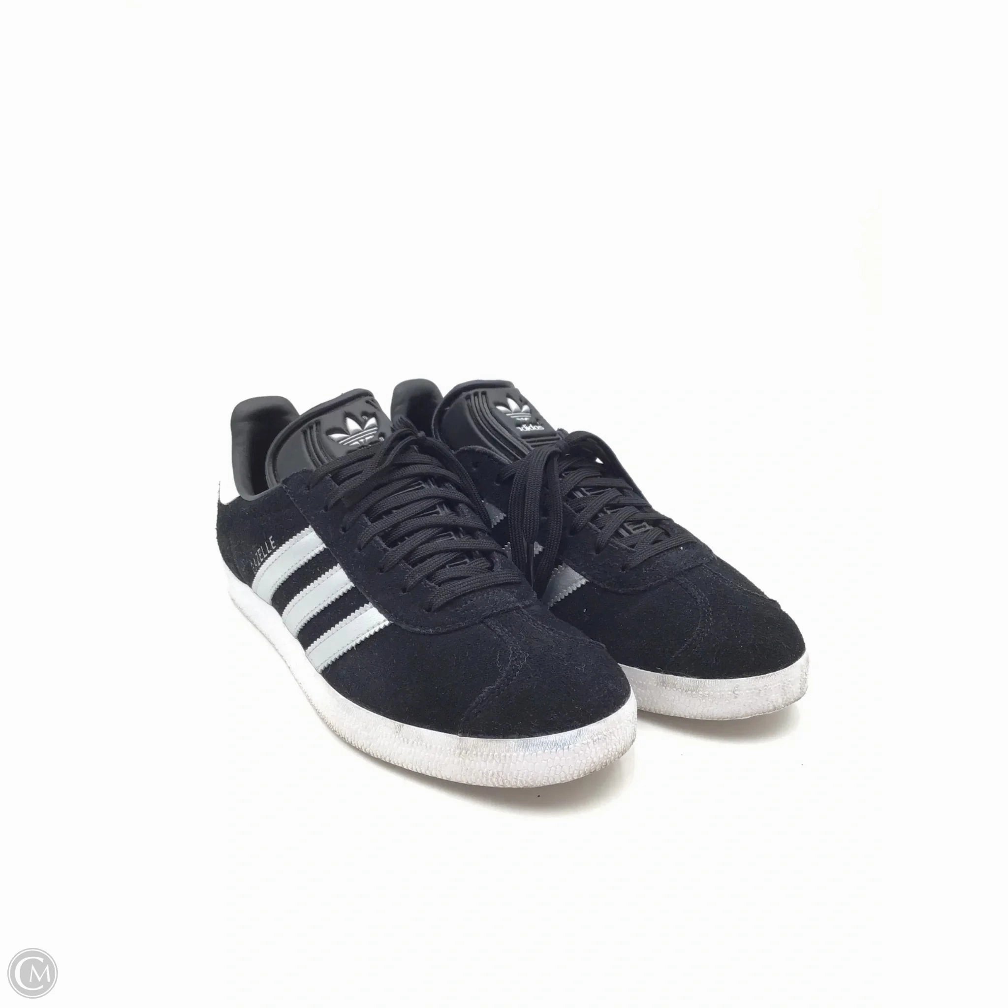 Handcrafted Stitching Reliable Wear Shoes Sneakers By Adidas In Black & Silver, Size: 8.5