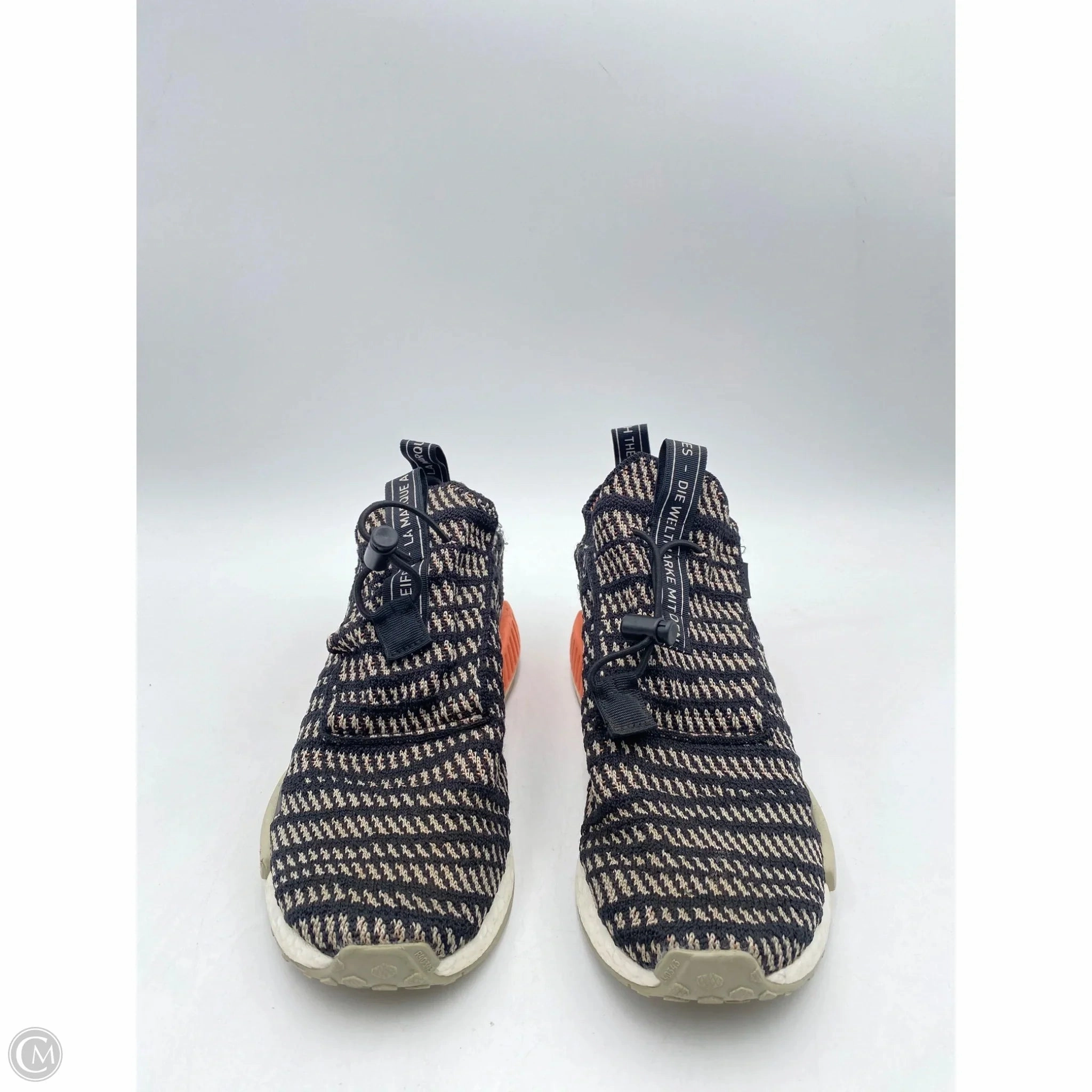 Compression Resistant Sole Outdoor Stroll Shoes Sneakers By Adidas In Black & Tan, Size: 7.5