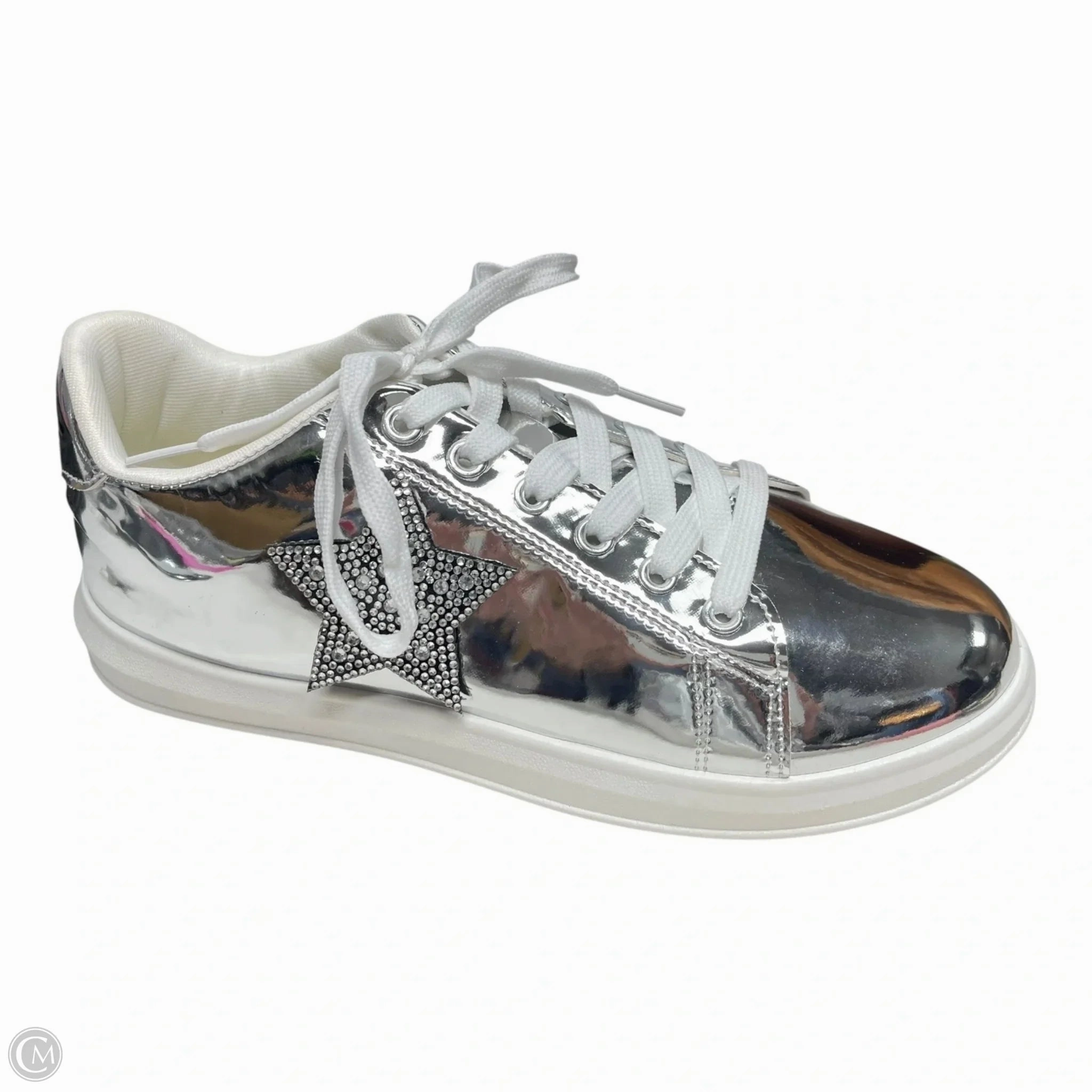 High Rebound Cushioning Performance Tech Shoes Sneakers By Bamboo In Silver, Size: 8.5