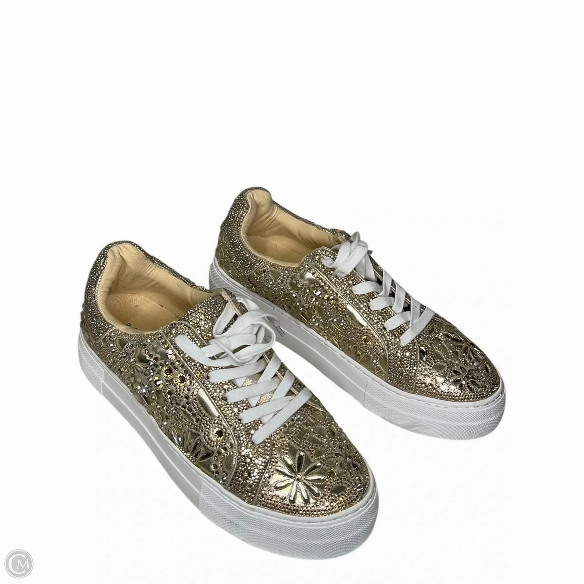 Quick Drying Technology Shoes Sneakers By Betsey Johnson In Gold, Size: 10