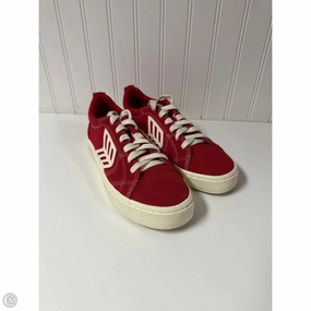Comfortable Running All-Weather Comfort Shoes Sneakers By Cariuma In Red & White, Size: 8
