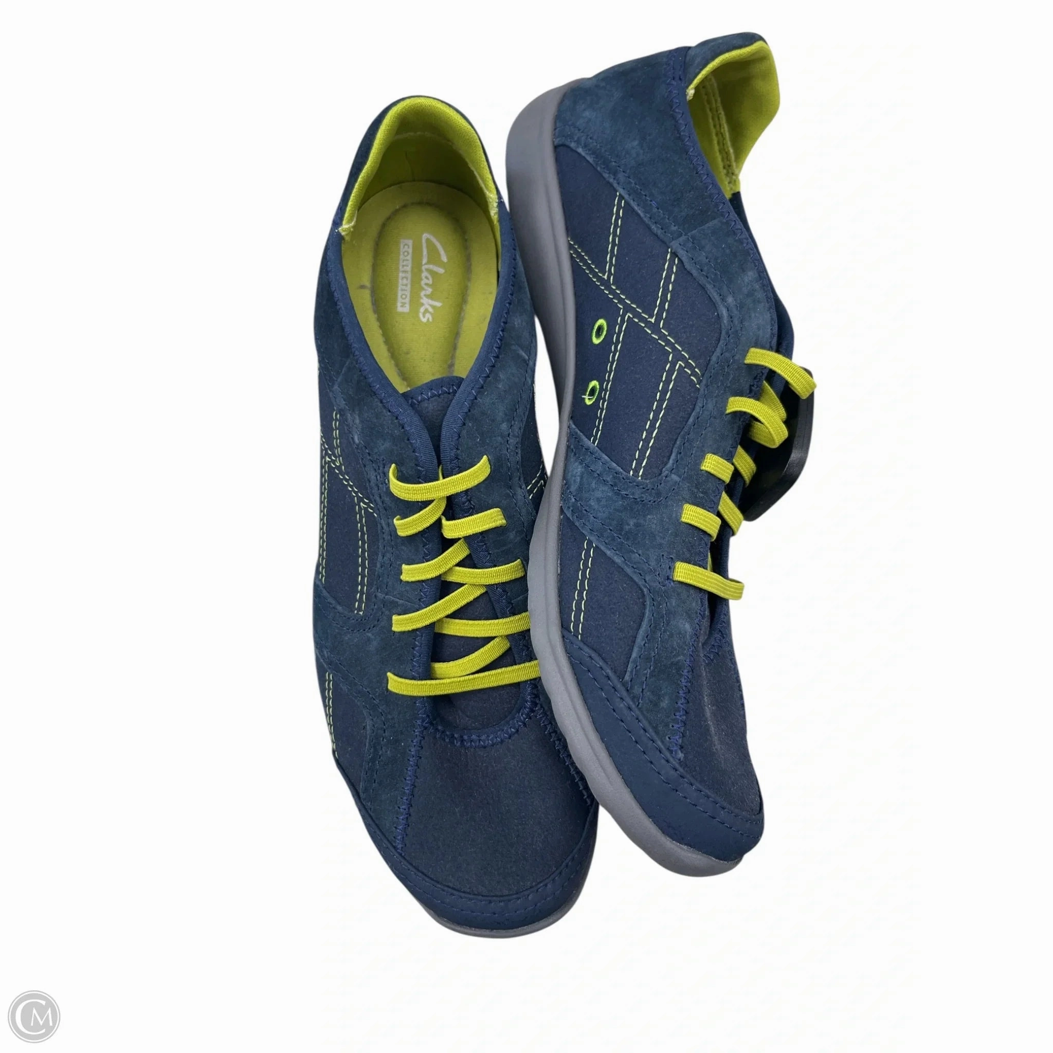 Shoes Sneakers By Clarks In Blue & Green, Size: 9 Durable flexibility
