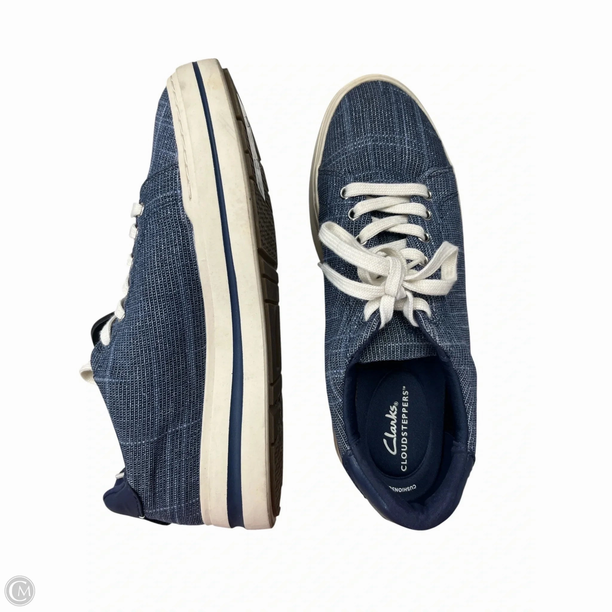 Responsive cushioning Quick On Shoes Sneakers By Clarks In Blue, Size: 10