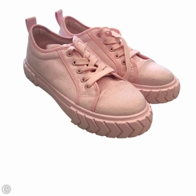 Shoes Sneakers By Clothes Mentor In Pink, Size: 9.5 Microfiber Heel Counter Zigzag Impact Zone
