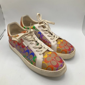 Sneaker Discounts All-around silhouette Shoes Sneakers By Coach In Rainbow Print, Size: 13