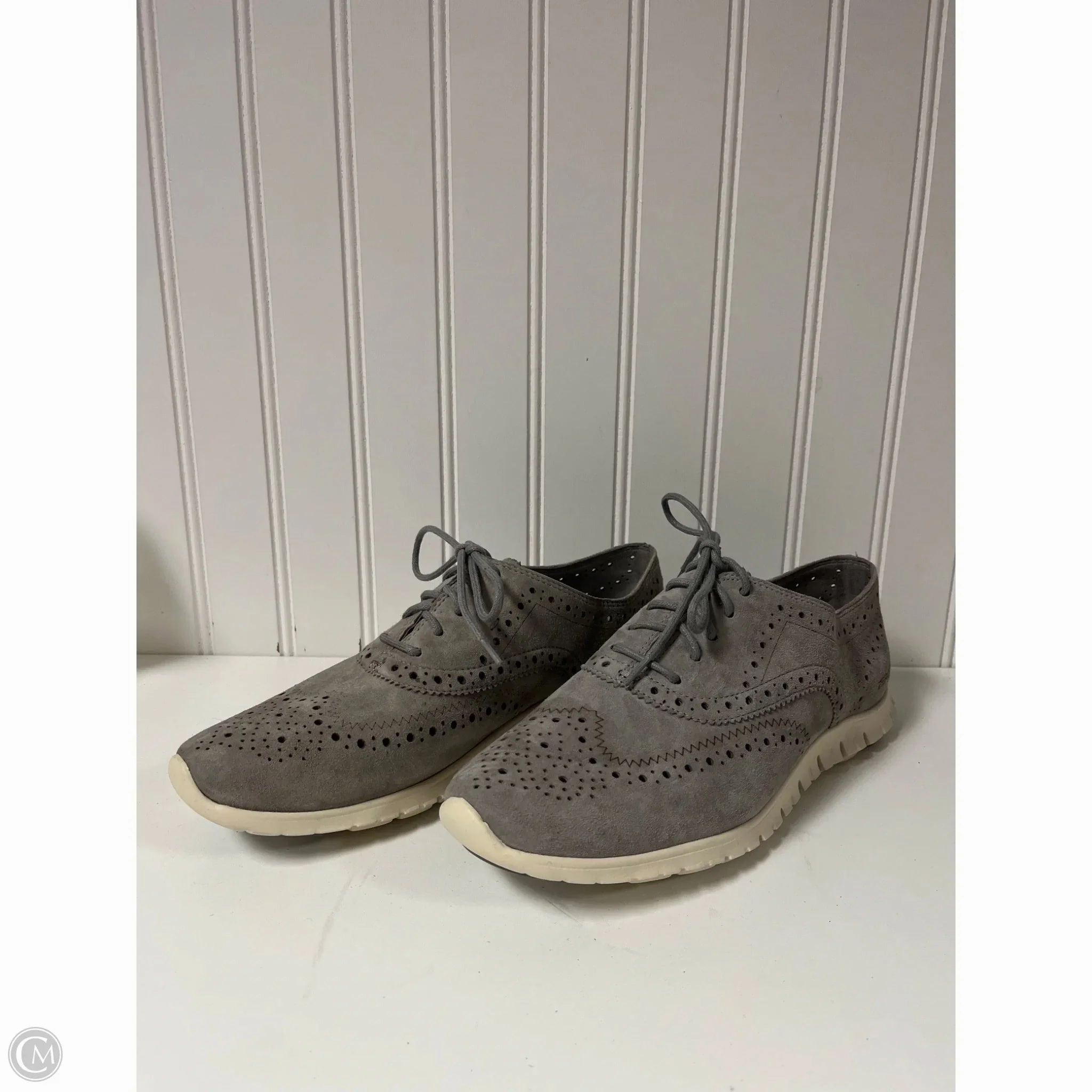Retro-inspired cushioning Shock Dispersing Plate Shoes Sneakers By Cole-haan In Grey, Size: 8.5
