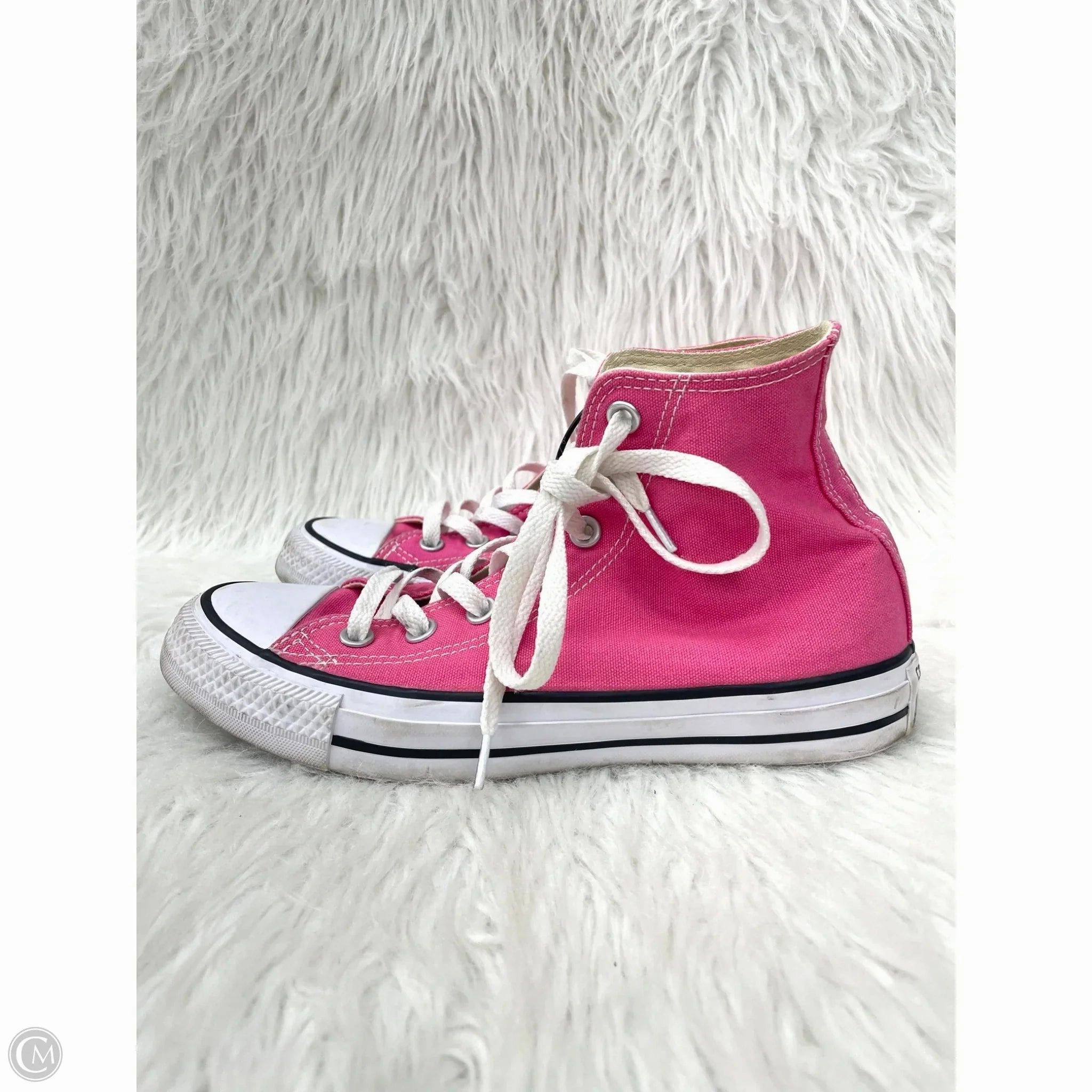 Decoupled Heel Construction Shoes Sneakers By Converse In Pink & White, Size: 7