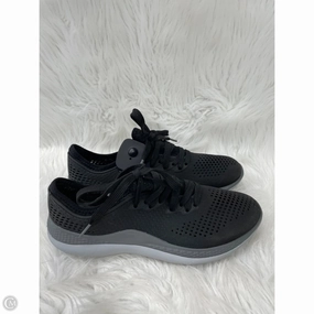 Shoes Sneakers By Crocs In Black & Grey, Size: 8 Triple Layer Mesh