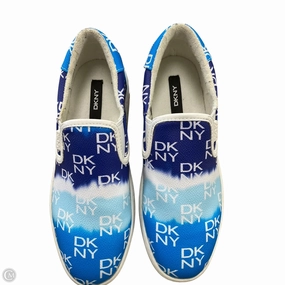 Shoes Sneakers By Dkny In Blue & White, Size: 8 Thermoformed Heel Cup Long Day