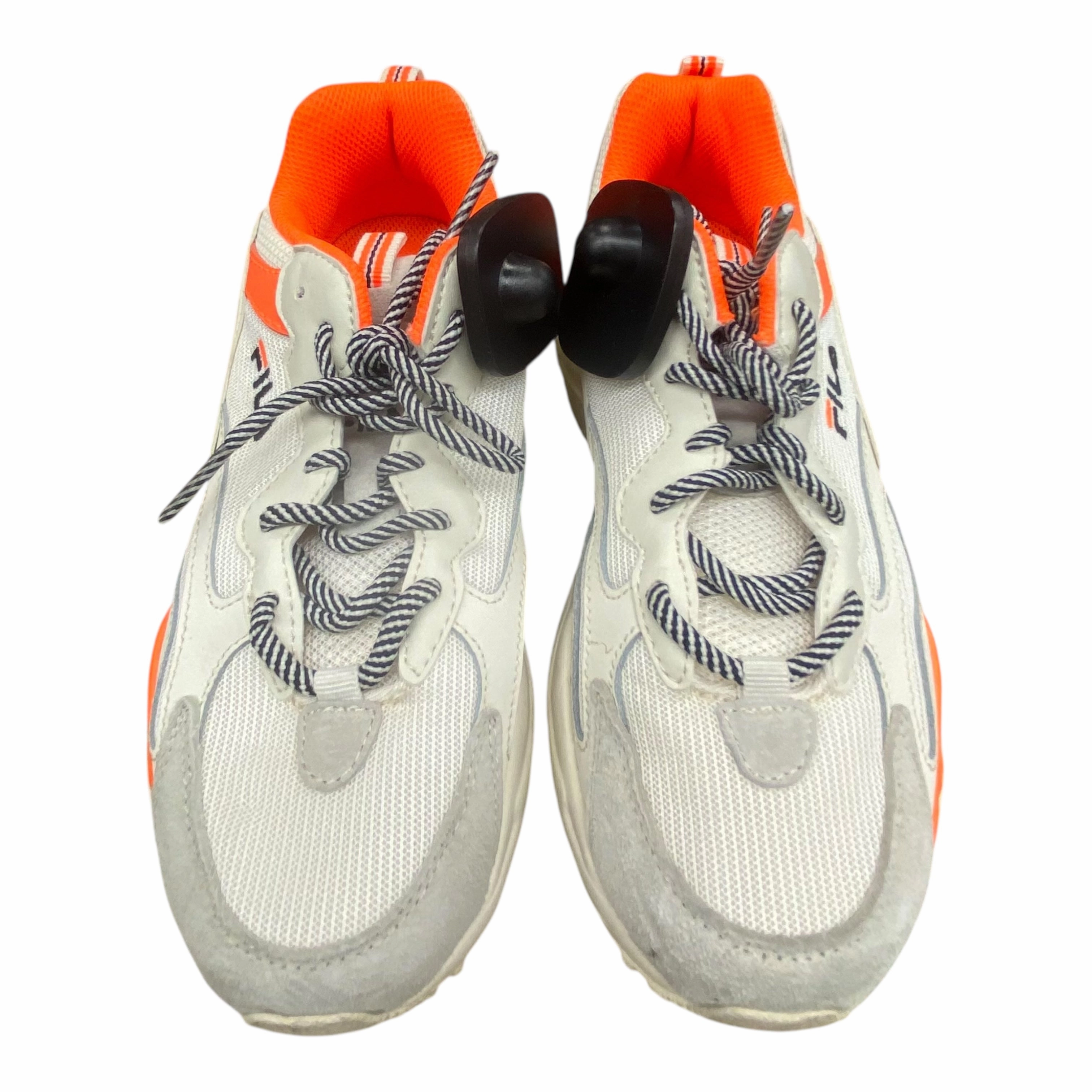 Natural Feel Quick Slip Shoes Sneakers By Fila In Orange & White, Size:6.5
