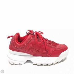 Stitchless Construction Hybrid Cushioning System Shoes Sneakers By Fila In Red, Size: 7