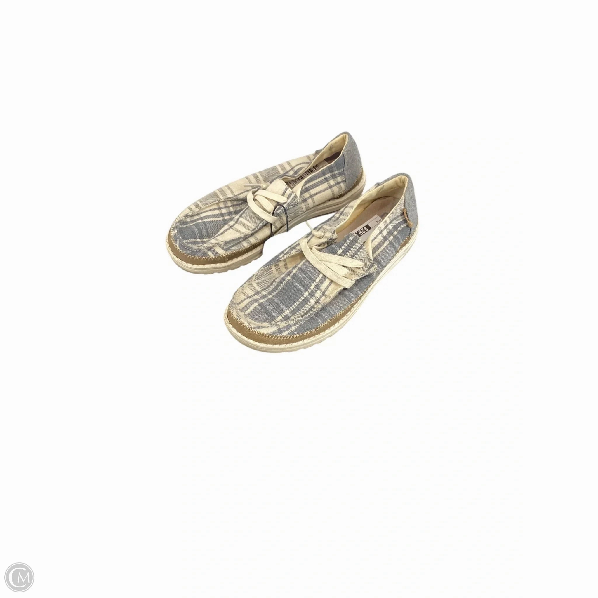 Shoes Sneakers By Hey Dude In Cream & Grey, Size: 8 Casual traction